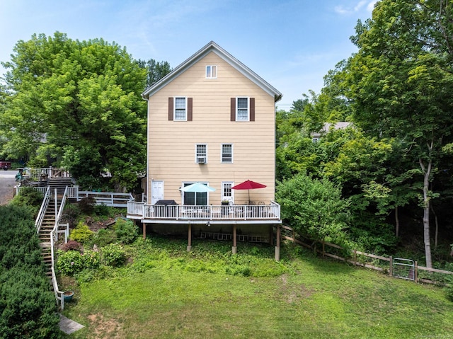 696 Kent Rd, New Milford, CT 06755 - rear view of house with a wooden deck