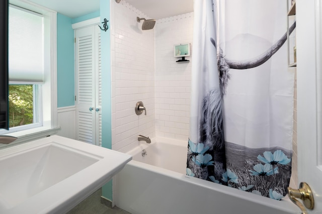 696 Kent Rd, New Milford, CT 06755 - full bath featuring shower / bath combo with shower curtain and a closet
