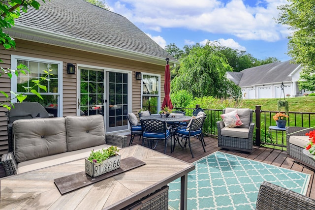 10 Harmony Trl Unit 10, New Milford, CT 06776 - deck featuring outdoor dining area and an outdoor living space