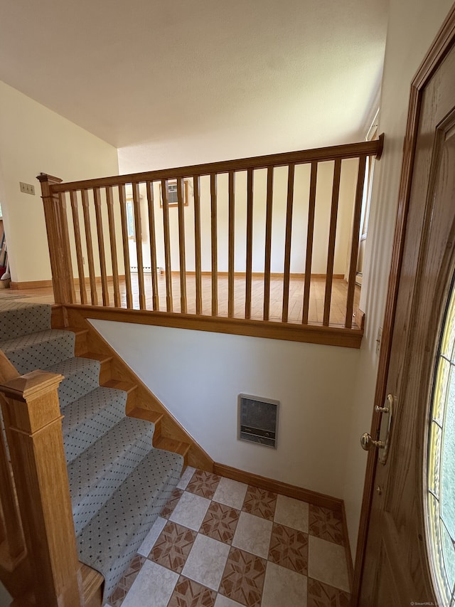 109 Ashley Rd, Bristol, CT 06010 - stairway featuring baseboards and heating unit
