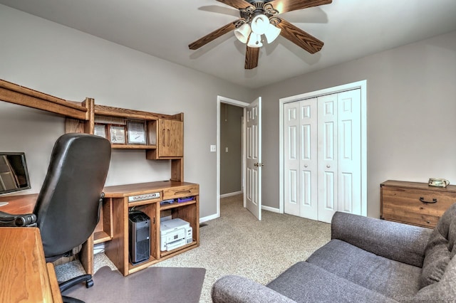 11 Parlor Rock Rd, Trumbull, CT 06611 - home office featuring light carpet and ceiling fan