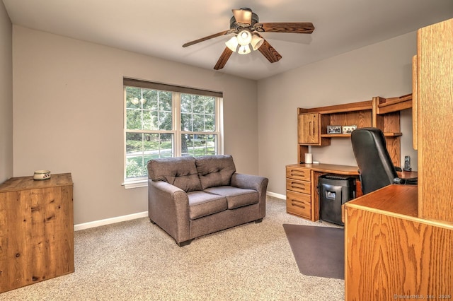11 Parlor Rock Rd, Trumbull, CT 06611 - office area featuring light carpet and ceiling fan