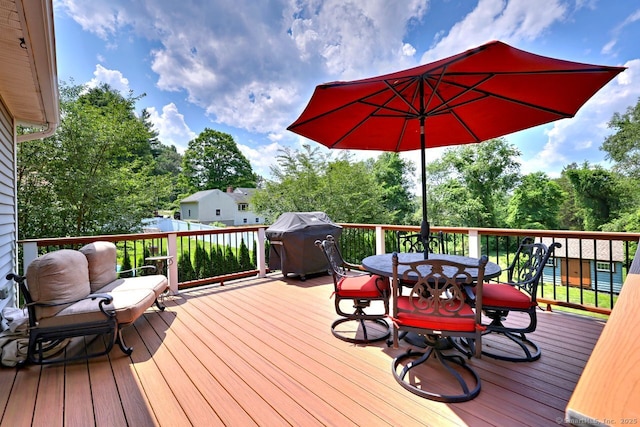 11 Parlor Rock Rd, Trumbull, CT 06611 - wooden deck featuring outdoor dining space and area for grilling