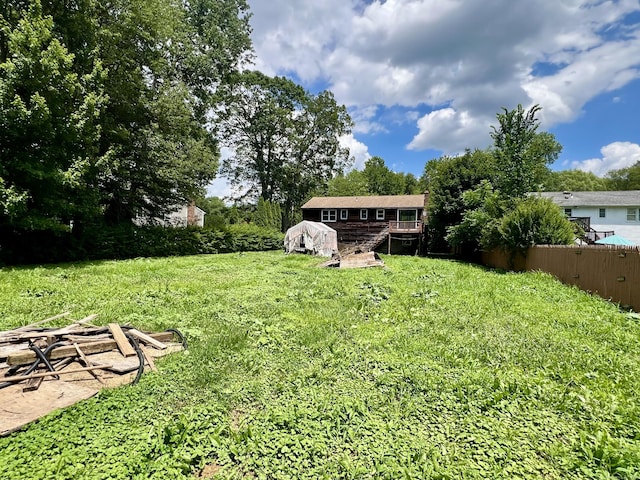 67 Harold Rd, Farmington, CT 06032 - view of yard with a deck and stairs
