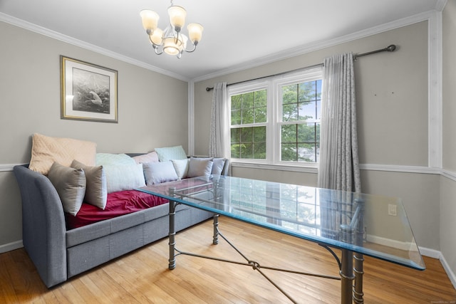 2 Judith Dr, Danbury, CT 06811 - living area with a chandelier, wood finished floors, and ornamental molding