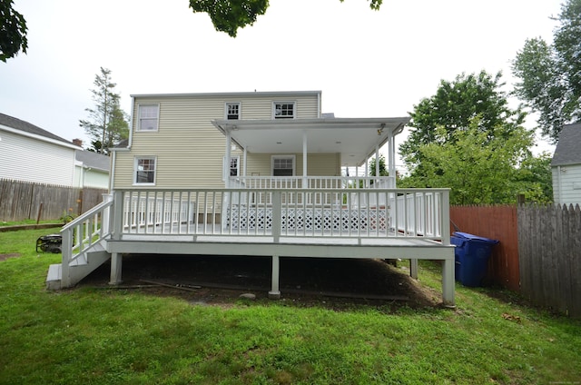 51 Grandview Ave, Norwalk, CT 06850 - rear view of house with a wooden deck