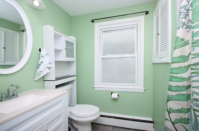 1357 Meriden Ave, Southington, CT 06489 - full bath featuring baseboard heating, vanity, and a closet