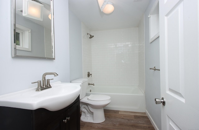 5 Golden Hill Ave, Danbury, CT 06811 - full bathroom with vanity, wood finished floors, and bathtub / shower combination