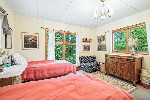 29 Carol St, Danbury, CT 06810 - bedroom featuring a chandelier, ornamental molding, and carpet