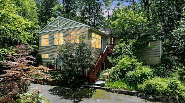 29 Carol St, Danbury, CT 06810 - view of front of house featuring stairway and a deck
