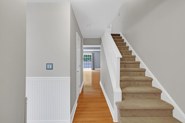 97 Park Ave Unit 70, Danbury, CT 06810 - stairway featuring wood finished floors