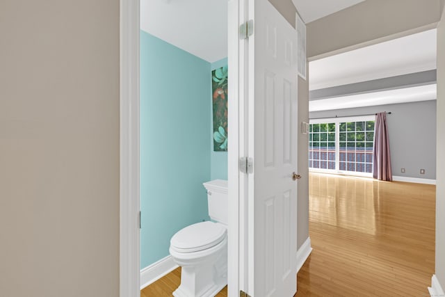 97 Park Ave Unit 70, Danbury, CT 06810 - bathroom with baseboards and wood finished floors