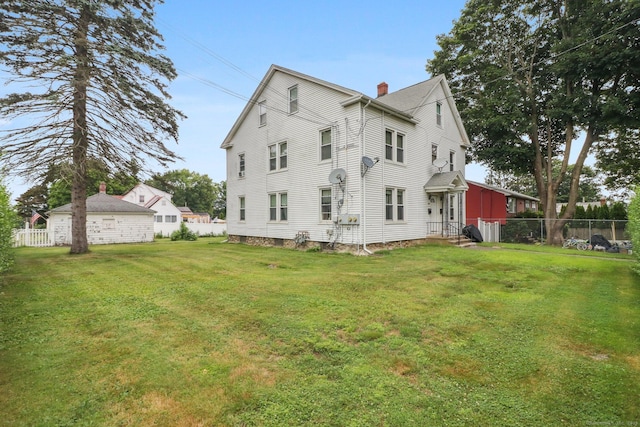 8 Garden St, Naugatuck, CT 06770 - back of house featuring a chimney