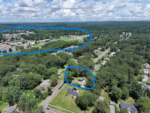 130 Olde Stage Rd, Glastonbury, CT 06033 - aerial view of a forest and a large body of water