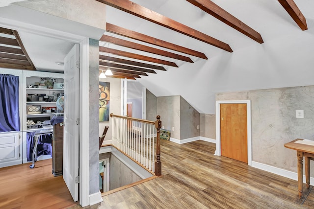 680 Wheelers Farms Rd, Milford, CT 06461 - staircase featuring wood finished floors