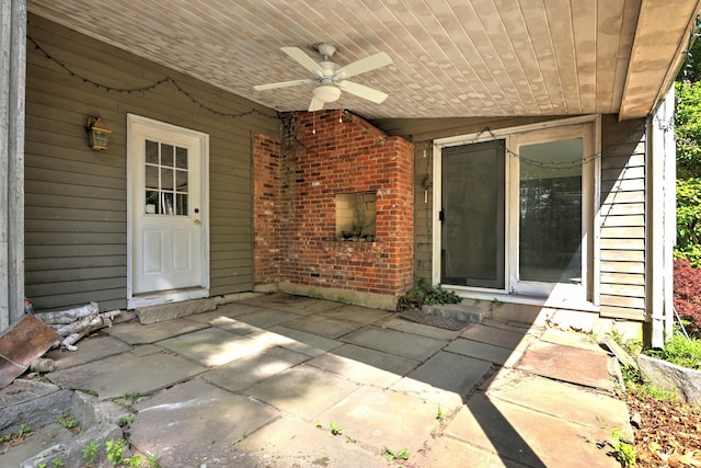 22 E Woods Rd, Roxbury, CT 06783 - view of patio / terrace featuring ceiling fan
