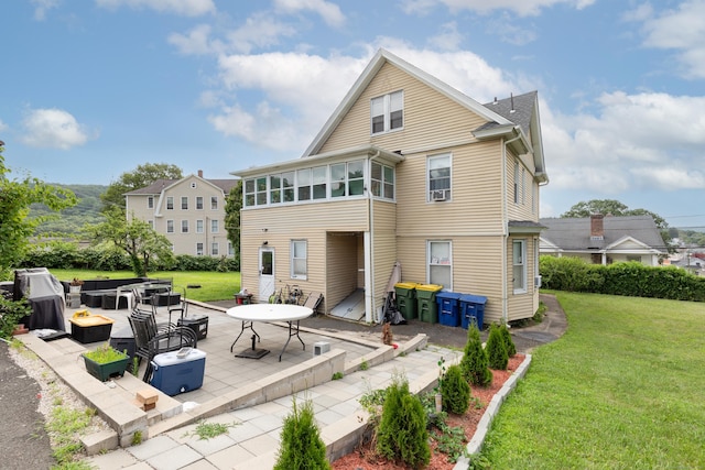 213 Easton Ave, Waterbury, CT 06704 - back of house with a patio area, a yard, and an outdoor fire pit