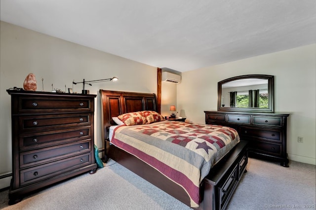 412 Goshen Rd, Litchfield, CT 06759 - bedroom with a wall mounted AC and light colored carpet