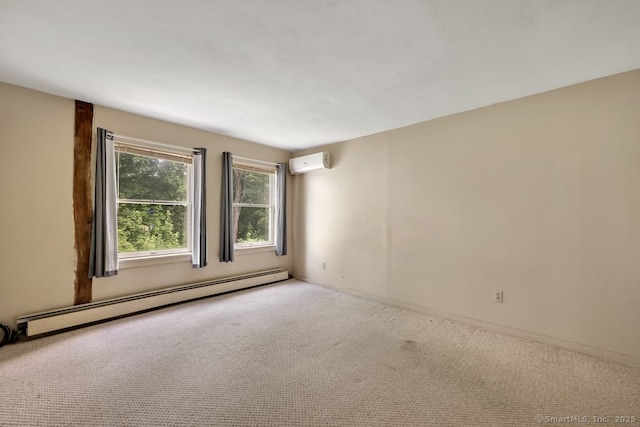 412 Goshen Rd, Litchfield, CT 06759 - carpeted spare room with a baseboard heating unit and a wall mounted AC