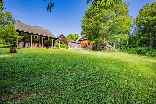 412 Goshen Rd, Litchfield, CT 06759 - view of grassy yard featuring an outbuilding