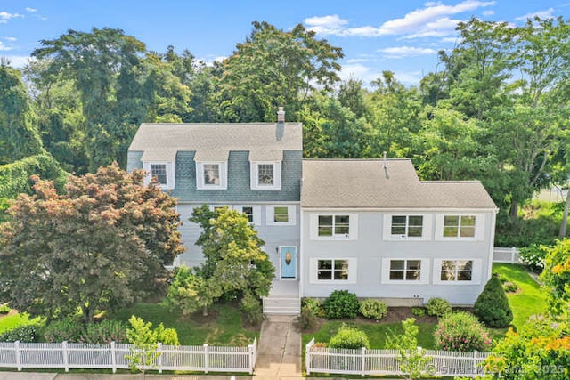 465 Edward St, Fairfield, CT 06824 - view of front of house featuring a chimney