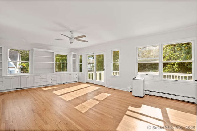465 Edward St, Fairfield, CT 06824 - unfurnished sunroom with a baseboard heating unit