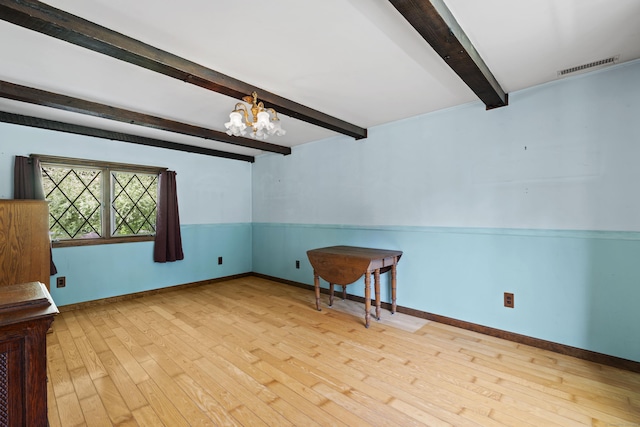 905 Meriden Ave, Southington, CT 06489 - bonus room with beam ceiling, wood finished floors, and a chandelier