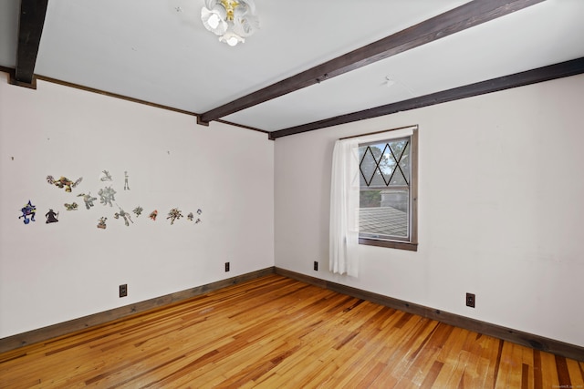 905 Meriden Ave, Southington, CT 06489 - unfurnished room featuring beam ceiling and light wood-type flooring