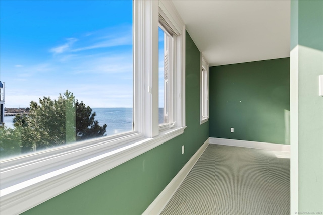33 Palmer Rd, Waterford, CT 06385 - unfurnished sunroom featuring a water view