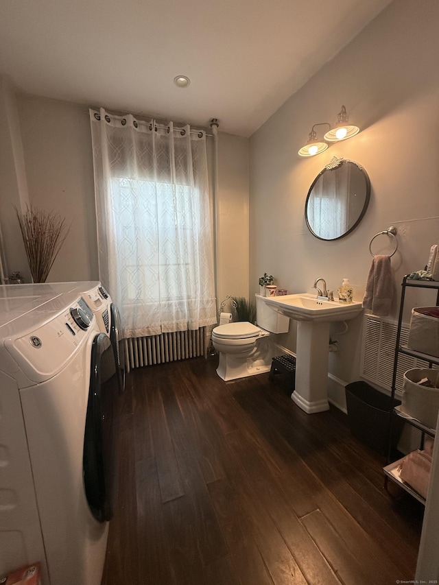 352 Church St, Putnam, CT 06260 - bathroom with separate washer and dryer and hardwood / wood-style flooring
