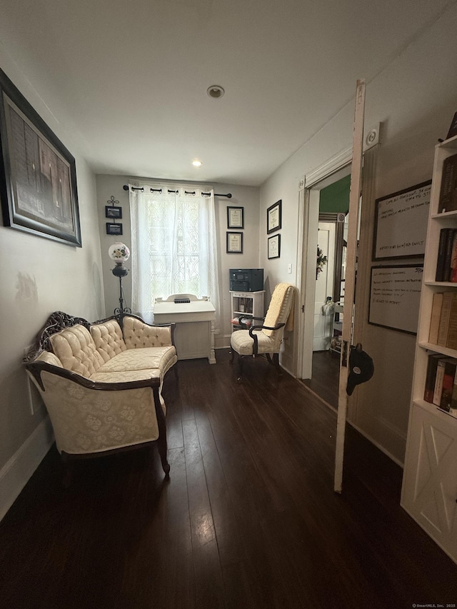 352 Church St, Putnam, CT 06260 - living area with dark wood-style flooring and recessed lighting