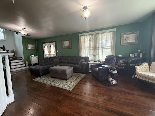 352 Church St, Putnam, CT 06260 - living room featuring hardwood / wood-style flooring and stairs