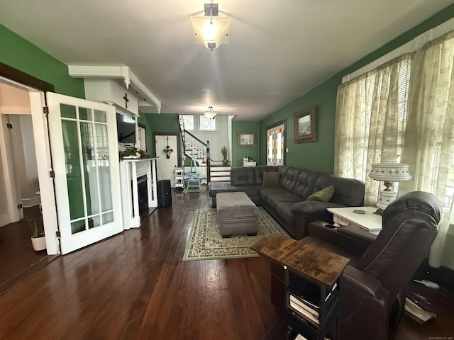 352 Church St, Putnam, CT 06260 - living room with stairway and wood finished floors