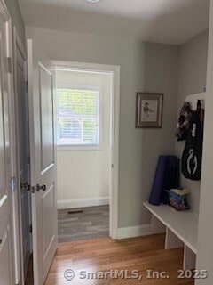 1 Brookfield Rd, Harwinton, CT 06791 - mudroom with light wood-type flooring and baseboards