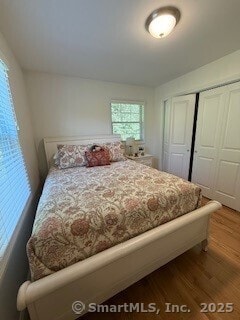1 Brookfield Rd, Harwinton, CT 06791 - bedroom with dark wood-style flooring and a closet