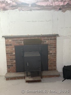 1 Brookfield Rd, Harwinton, CT 06791 - detailed view of a brick fireplace