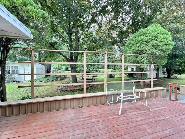 23 S Elm St, Windsor Locks, CT 06096 - deck with an outbuilding