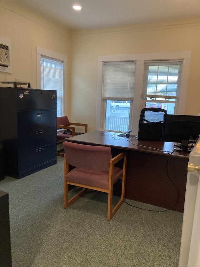 21 Chicago Ave, Groton, CT 06340 - carpeted home office featuring a wall unit AC