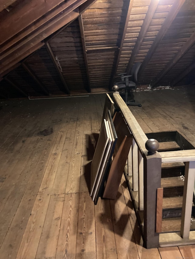 21 Chicago Ave, Groton, CT 06340 - attic featuring an upstairs landing
