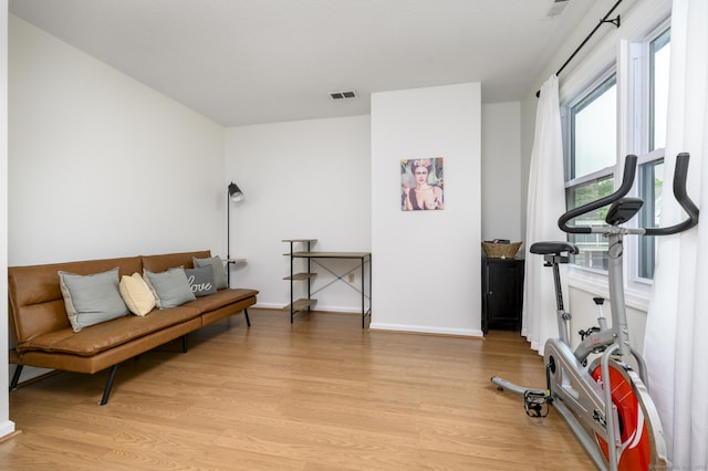 95 Elm St Apt 4, West Haven, CT 06516 - workout area with light wood finished floors and baseboards