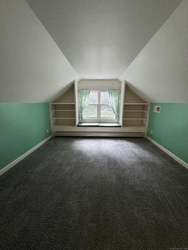 23 Mountain Rd, Mansfield, CT 06250 - additional living space with lofted ceiling, carpet floors, and built in features
