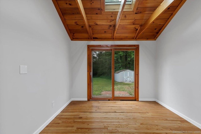 230 Green Rd, Manchester, CT 06042 - spare room featuring wood ceiling and light wood-type flooring