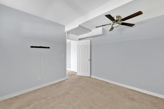 80 Cartright St Unit 8E, Bridgeport, CT 06604 - carpeted spare room featuring baseboards and ceiling fan