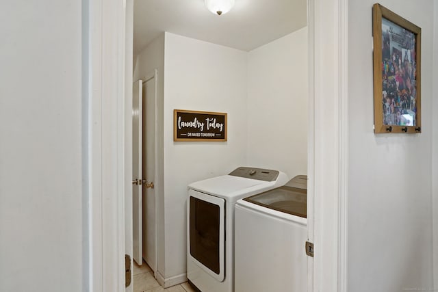 5 Legion Rd, Seymour, CT 06483 - laundry area with washer and clothes dryer and light tile patterned floors