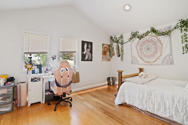 5 Legion Rd, Seymour, CT 06483 - bedroom with light wood-type flooring and vaulted ceiling
