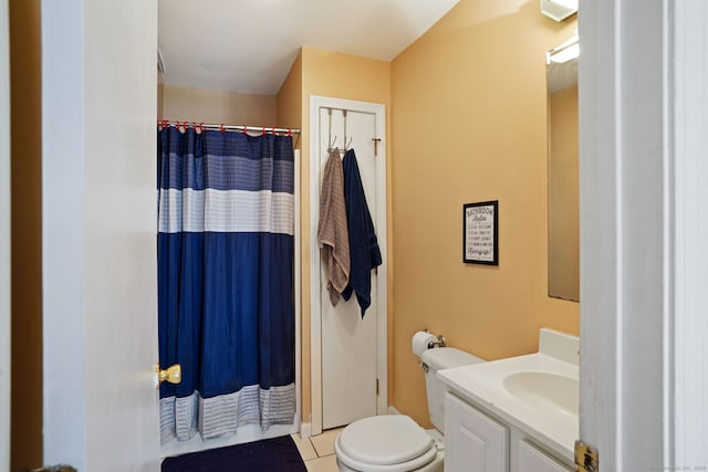 5 Legion Rd, Seymour, CT 06483 - full bathroom featuring vanity, curtained shower, and tile patterned flooring