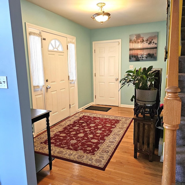 50 Meadow St, Meriden, CT 06451 - foyer with wood finished floors and stairs