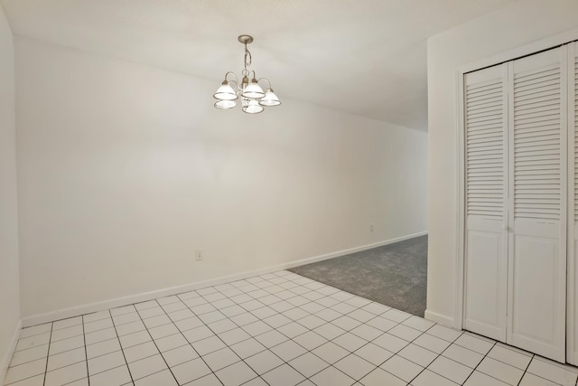 34A Padanaram Ave Unit 120, Danbury, CT 06811 - unfurnished dining area featuring a chandelier and light carpet