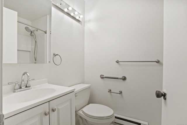 34A Padanaram Ave Unit 120, Danbury, CT 06811 - bathroom with baseboard heating, vanity, and a shower