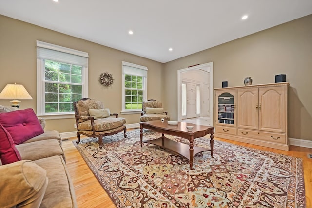 28 Sunnyview Dr, Redding, CT 06896 - living room featuring plenty of natural light, light wood finished floors, and recessed lighting